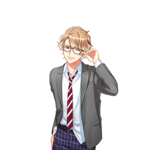 (Delinquent Upperclassman Behind the School) Itaru Serious SSR Transparent.png